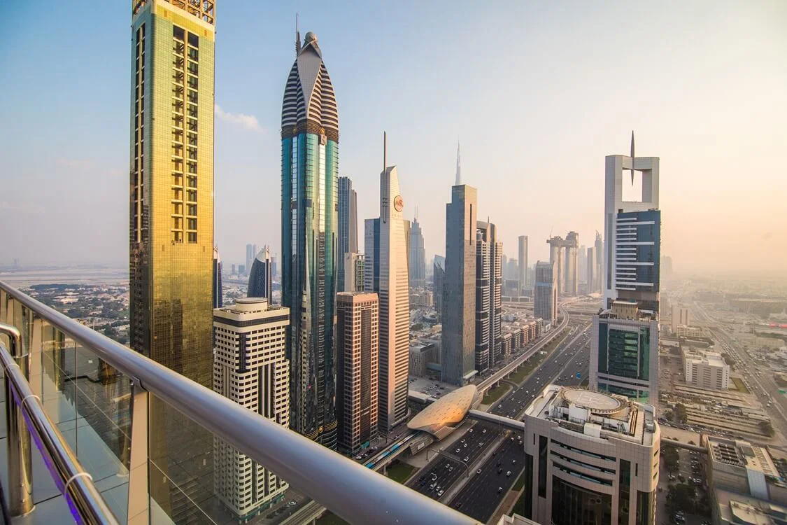 Corporate tax registration in UAE with a view of Dubai's business district